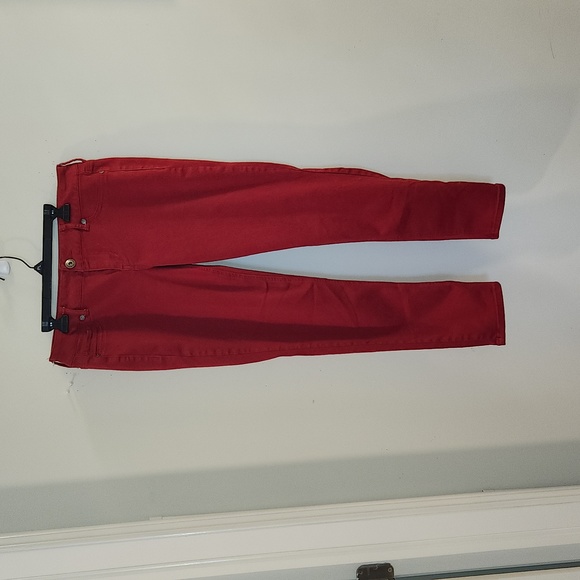 Maurices~ Denim Flex Rich Red Color Jegging Size S/M - Picture 3 of 7